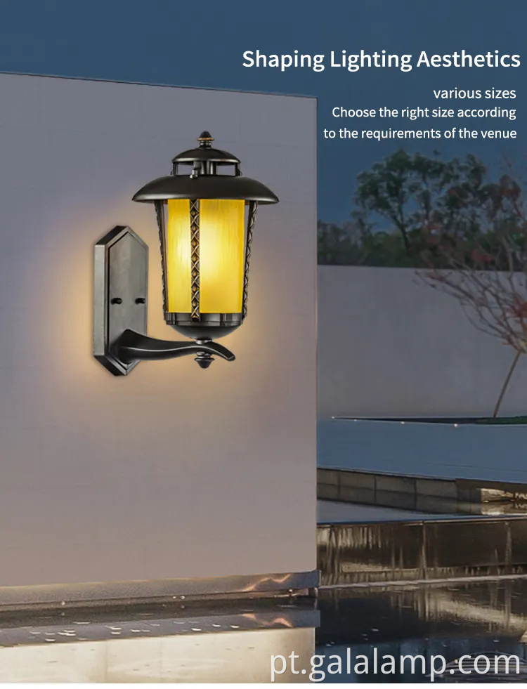 Luz de parede liderada ao ar livre européia para restaurantes e cafés